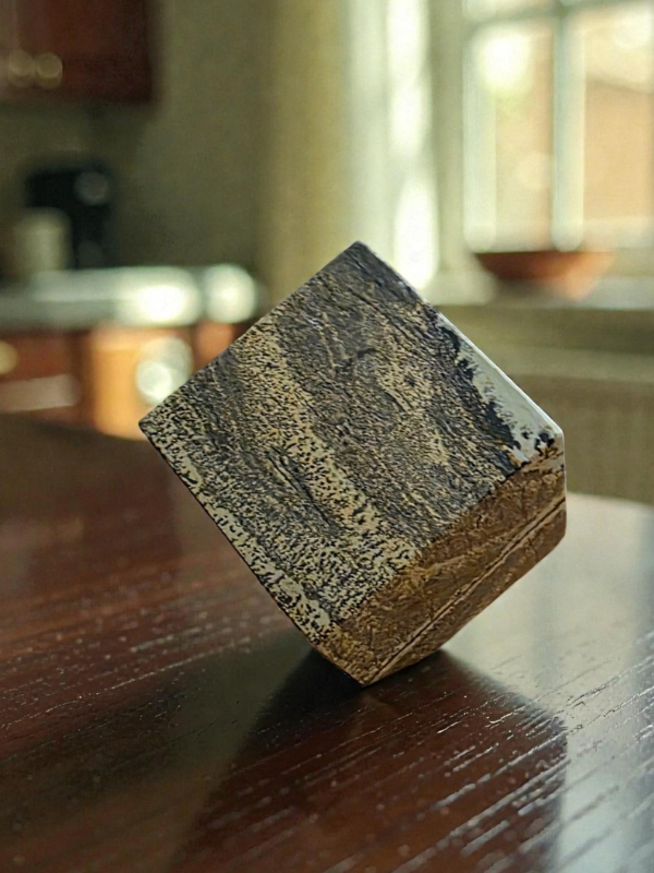 Picture Jasper Cube – Grounding Stone of Earth Wisdom