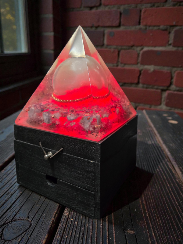 Ocean Serenity - Crystal Orgonite Lamp of Calm, Flow & Emotional Balance