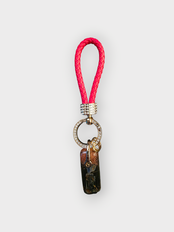 Kyanite & copper keychain