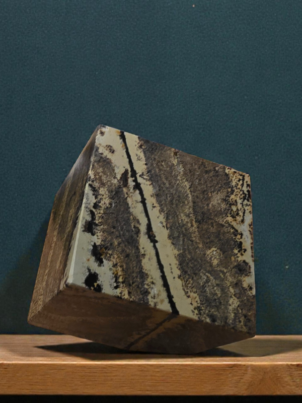 Picture Jasper Cube – Grounding Stone of Earth Wisdom