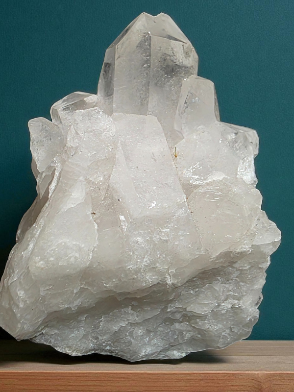 natural apophyllite cluster filled with radiant clarity, shimmering terminations