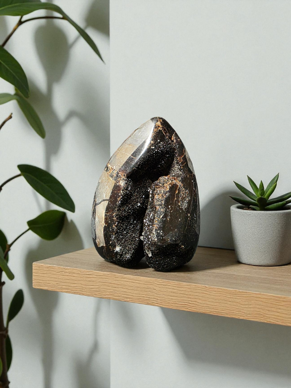 Septarian Geode is a breathtaking natural relic of ancient Earth