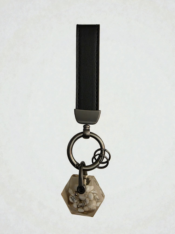 Howlite keychain