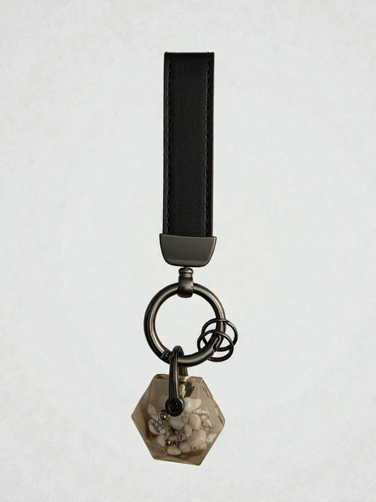 Howlite keychain