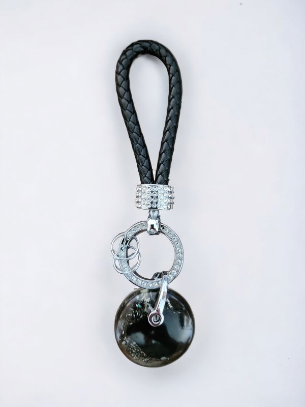 snowflake Obsidian keychain