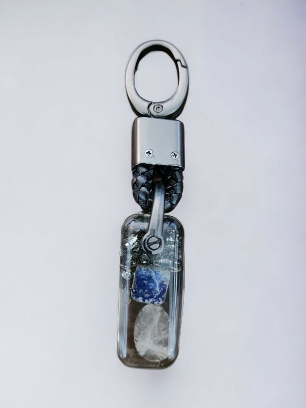 lapis lazuli Quartz keychain