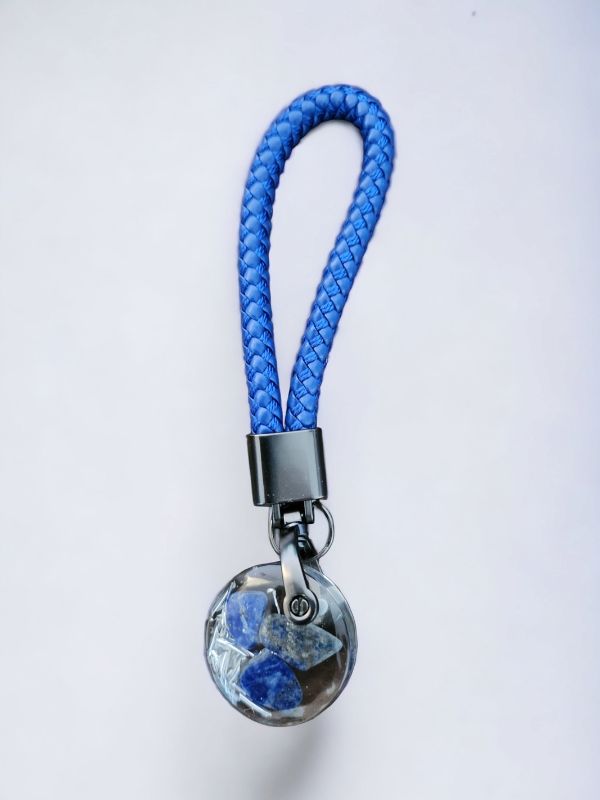 Mini Orgonite Keychain -Lapis Lazuli - Blue long