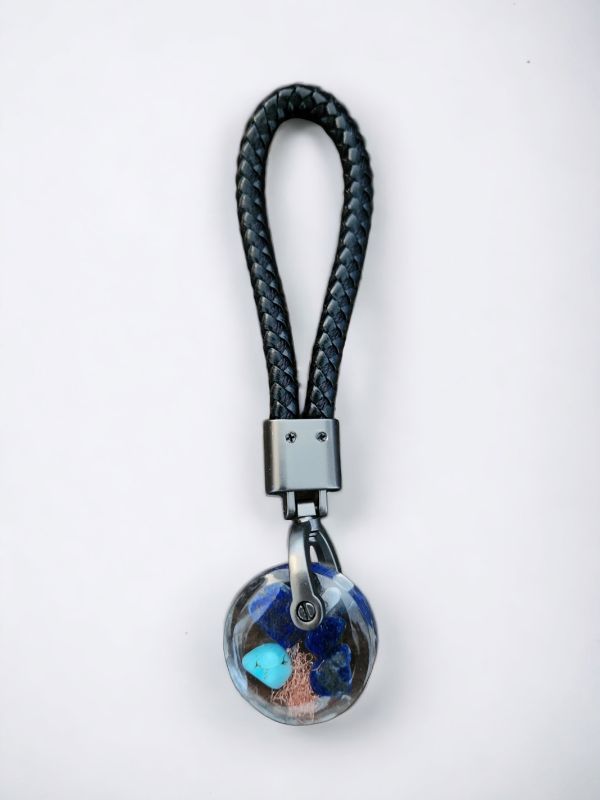 Lapis Lazuli & Turquoise keychain