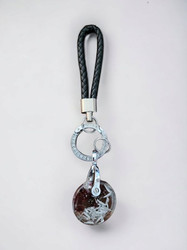 Garnet Circle keychain