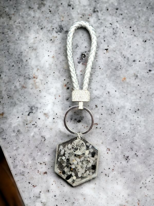 Tourmaline Quartz keychain