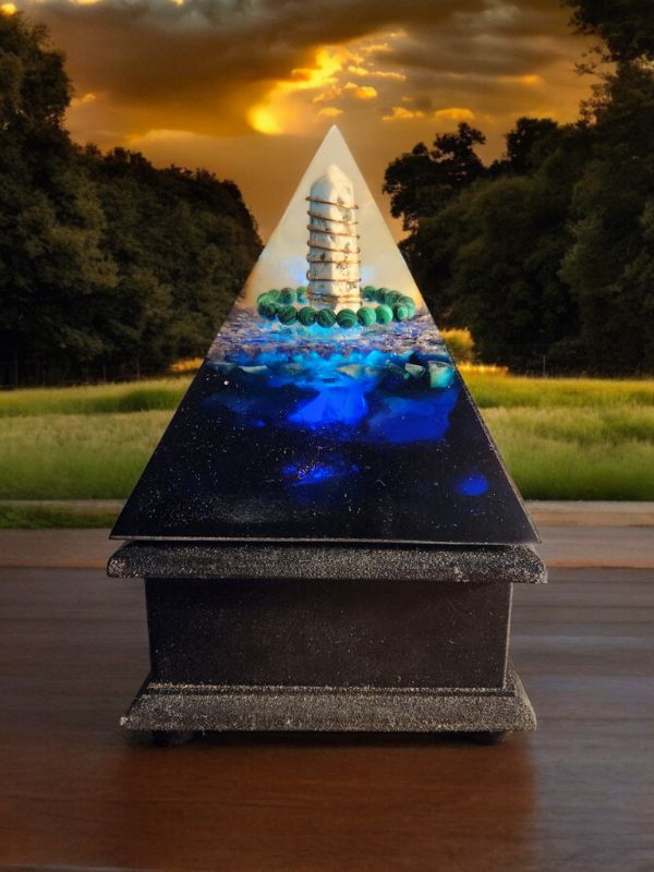 Tranquil Radiance orgonite lamp