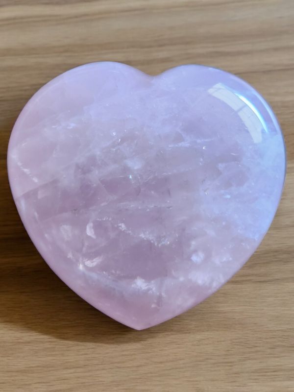 Rose Quartz Heart large