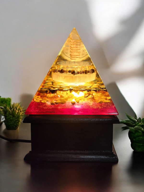 Celestial serenity orgonite lamp